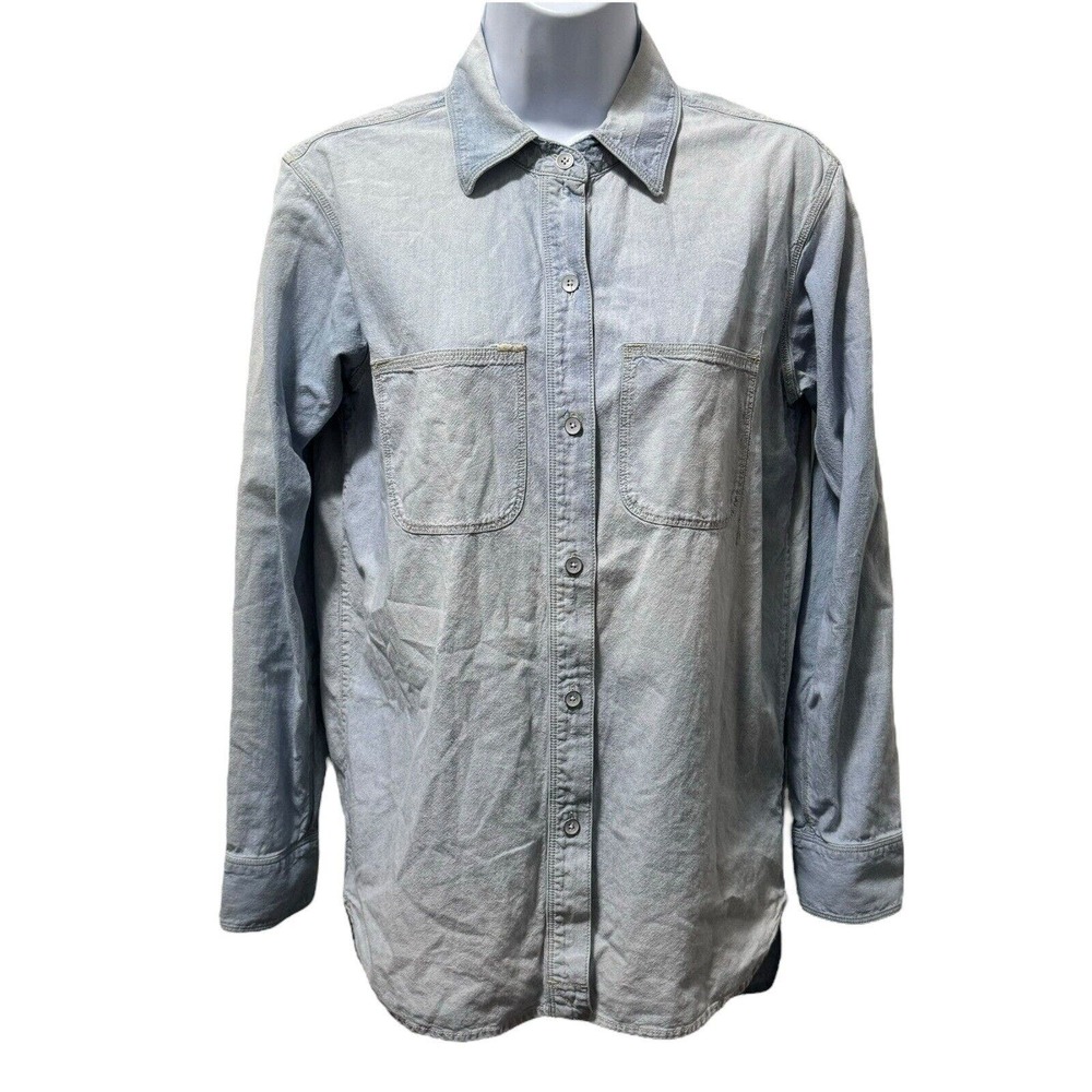 Madewell Denim Button-up‎ Shirt Women’s Size Extra Small XS Front Pockets